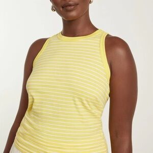 NWOT Everlane The Tank in Striped Yellow
